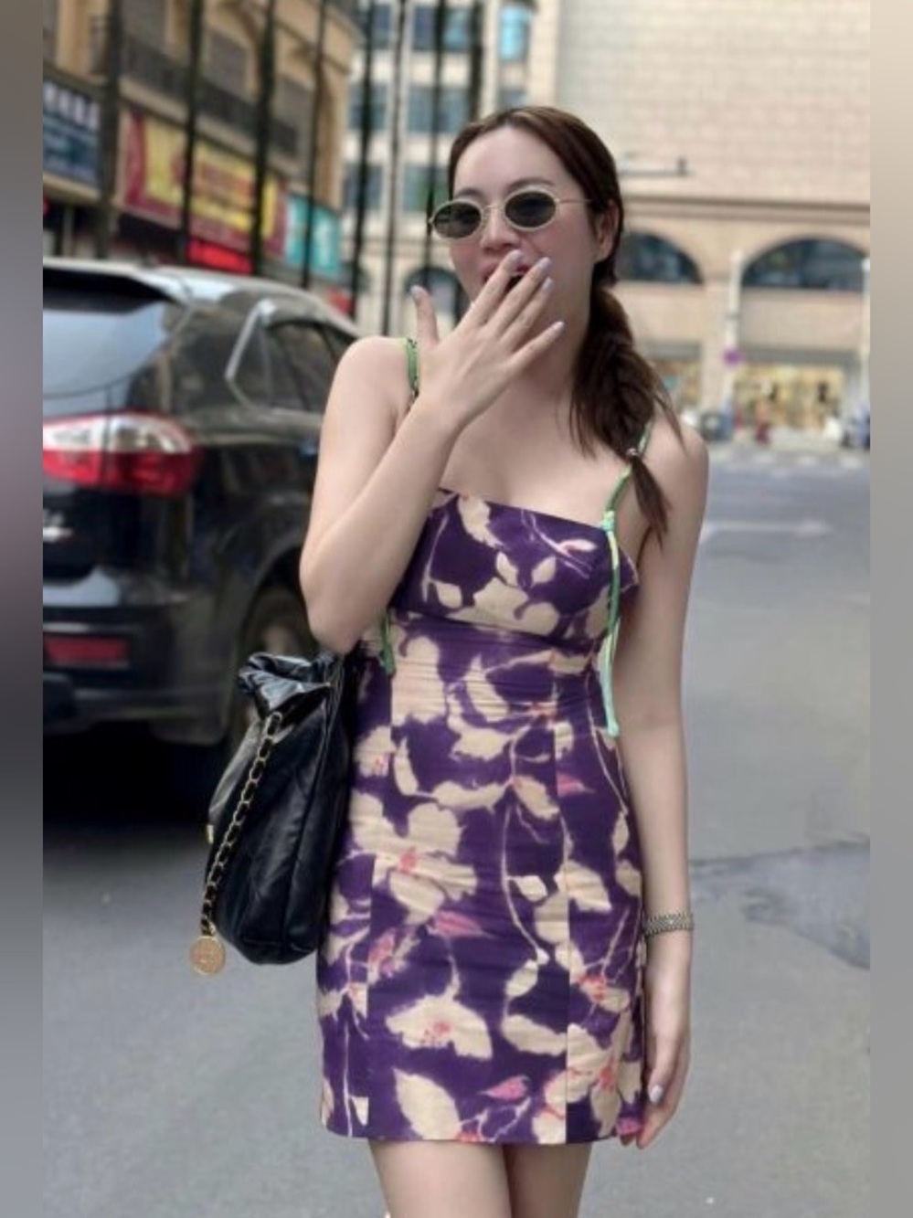 Zara linen Floral Mini Dress